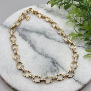 Serefina Gold Pavé Link Necklace - Women's Fashion Jewelry